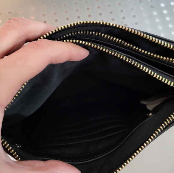 DANIER BLACK LEATHER CLUTCH - Picture 3 of 5